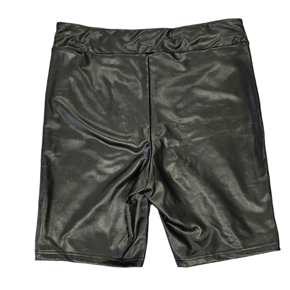 Vegan Leather Biker Shorts Sz XL - Picture 2 of 4